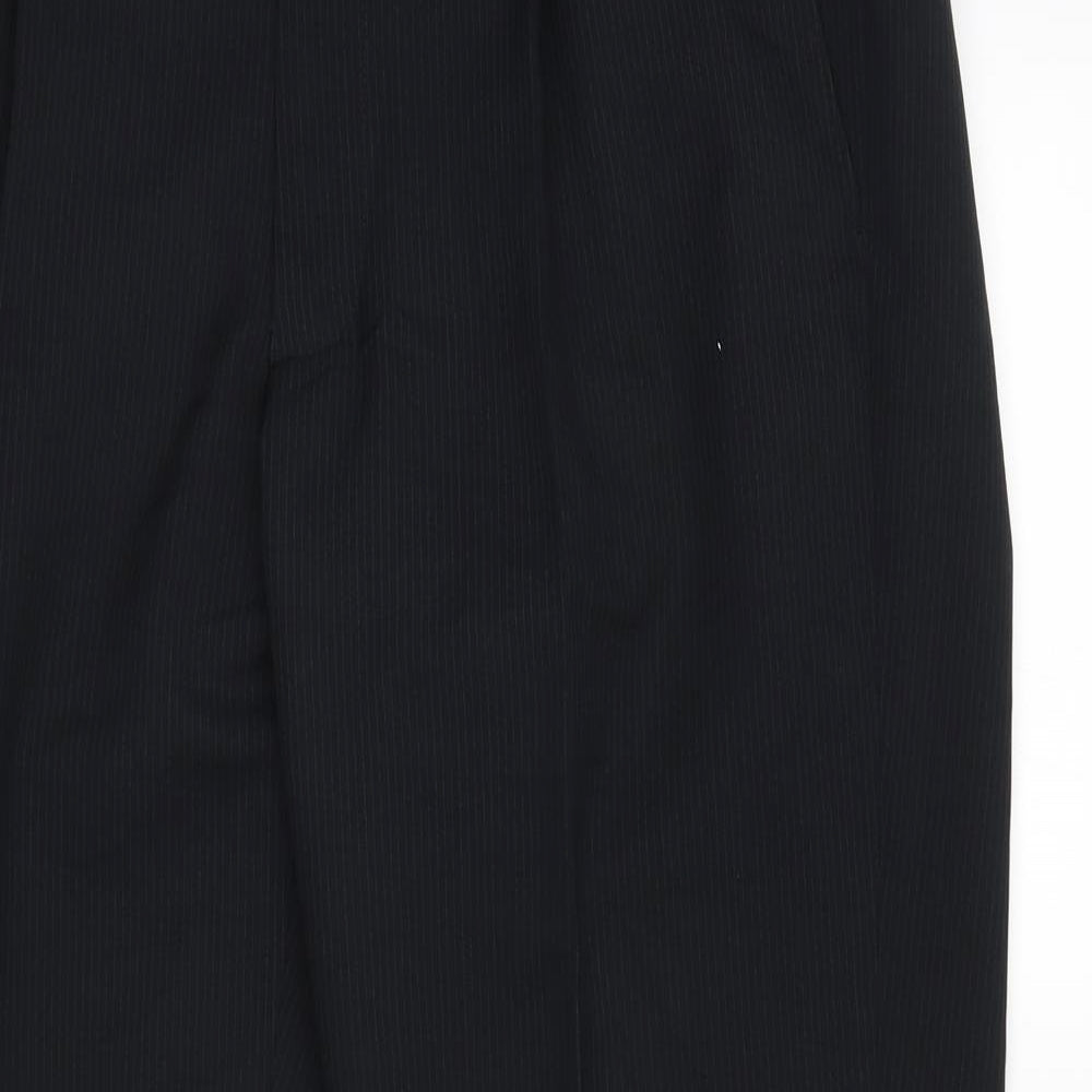 M&S Mens Black Striped  Trousers  Size 32 L29 in