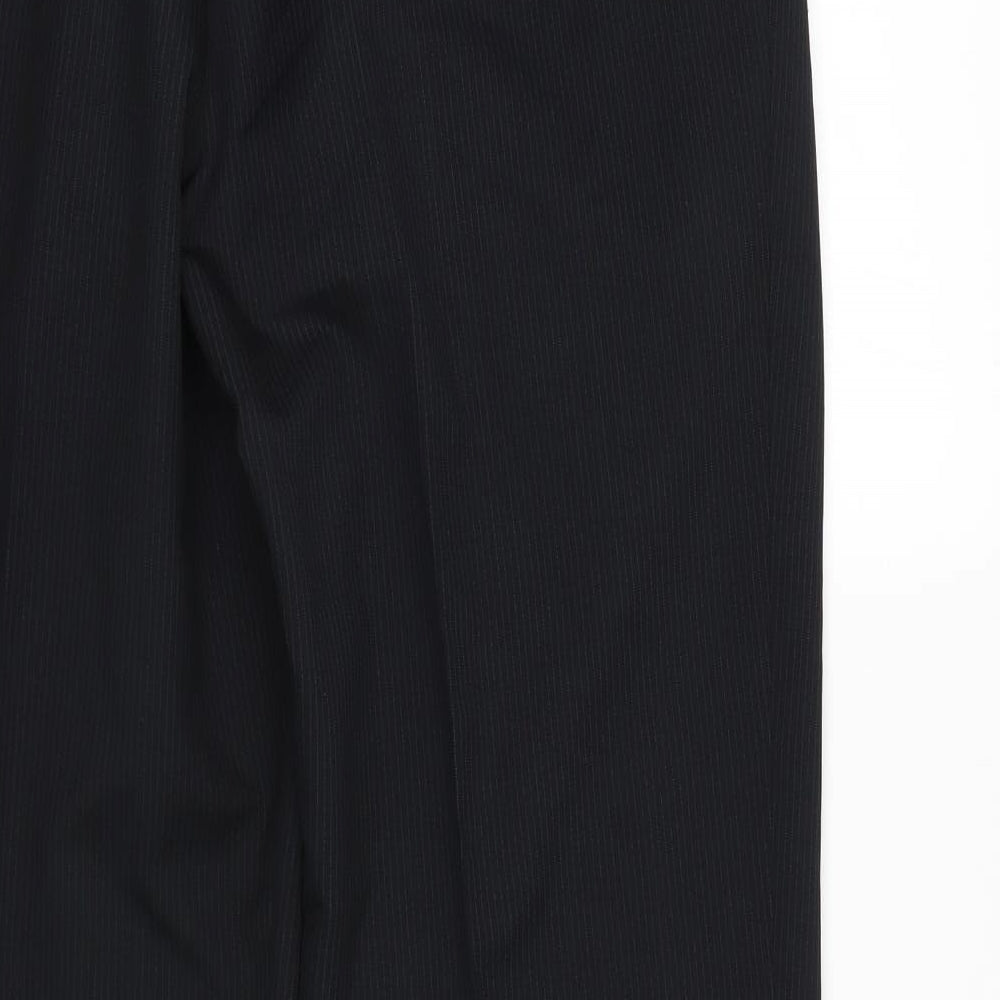 M&S Mens Black Striped  Trousers  Size 32 L29 in