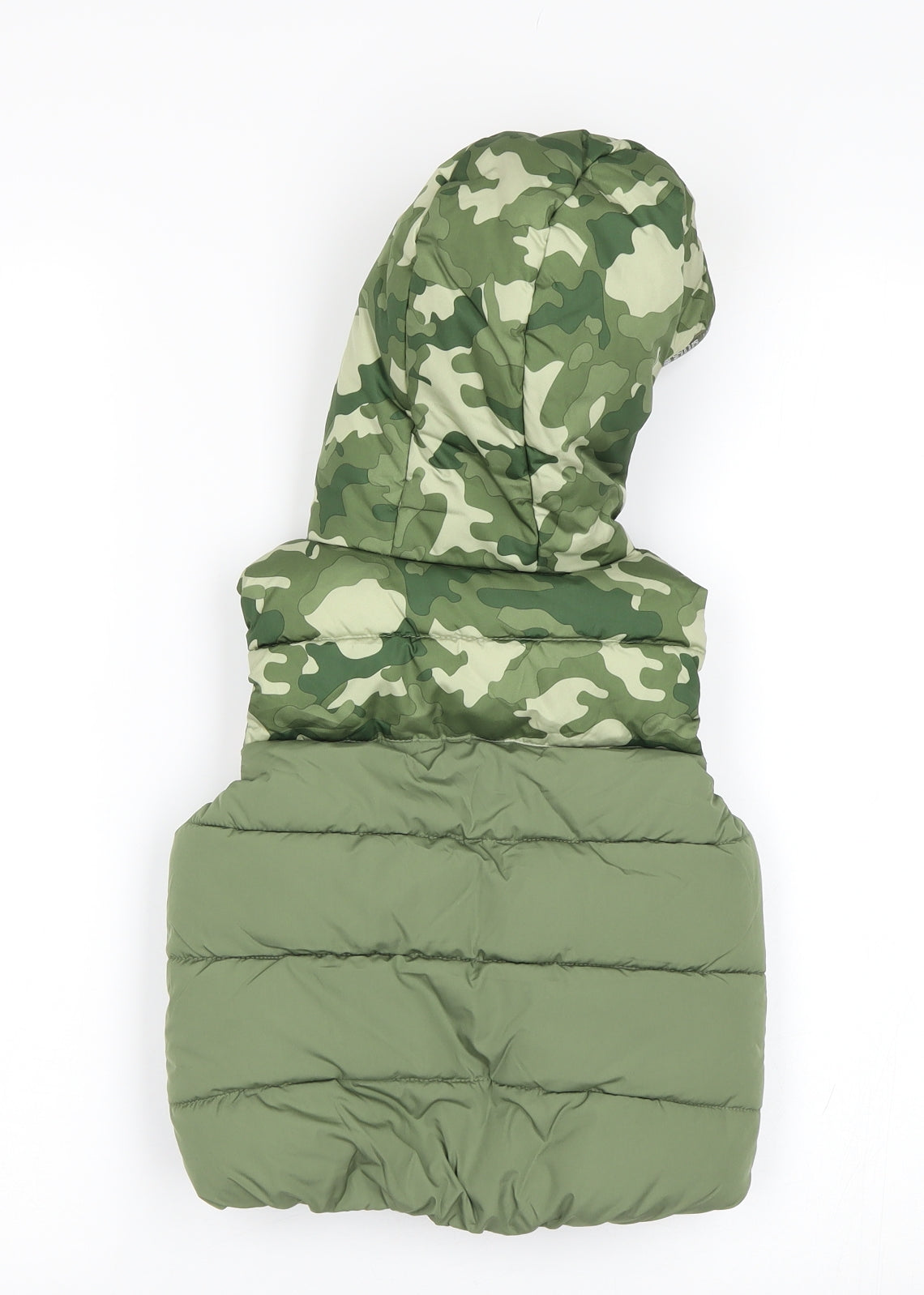 F&F Boys Green Camouflage  Gilet Coat Size 18-24 Months
