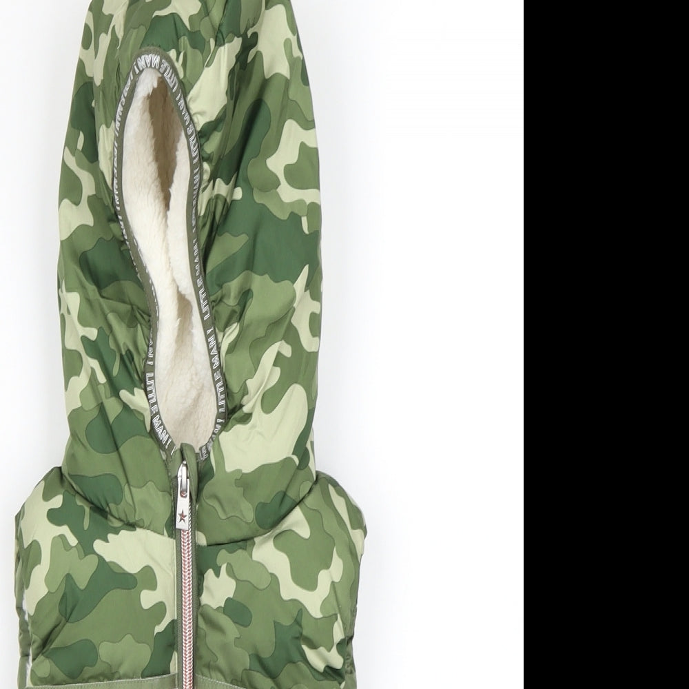 F&F Boys Green Camouflage  Gilet Coat Size 18-24 Months