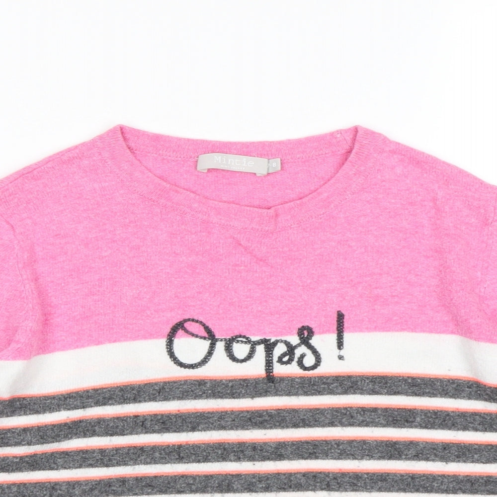 Mintie Girls Multicoloured   Pullover Jumper Size 7-8 Years