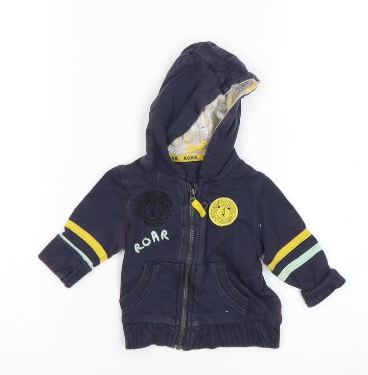 Mini Club Boys Blue   Full Zip Jumper Size 3-6 Months