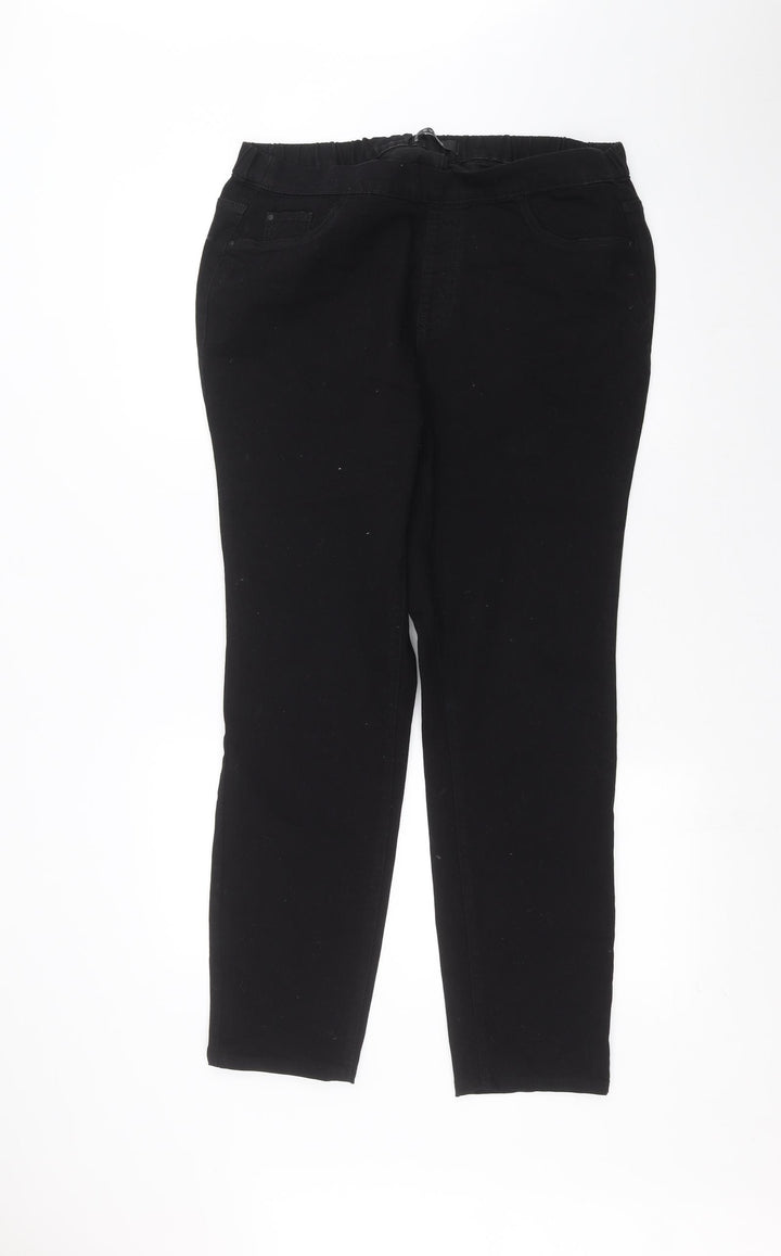 Evans Womens Black Skinny Jeans Size 16 L26 in