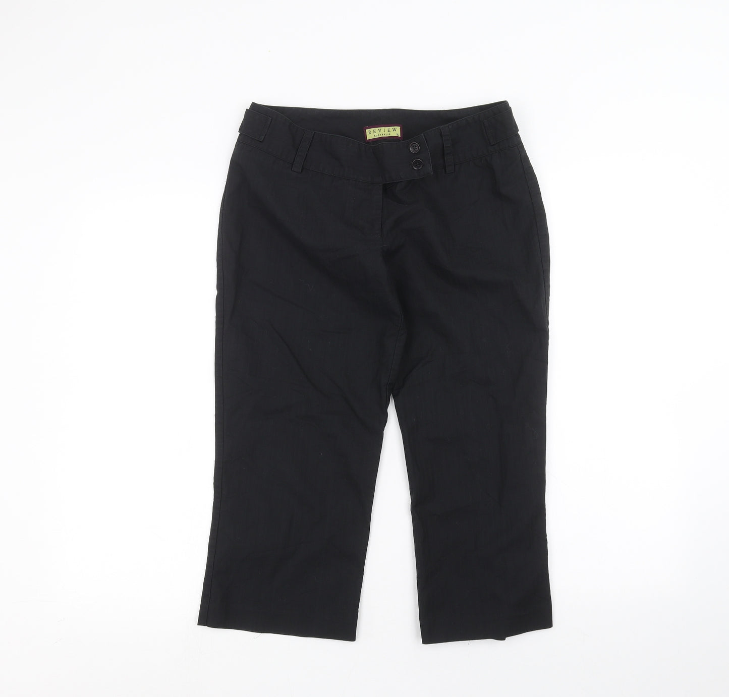 Review Womens Black   Cropped Trousers Size 10 L20 in