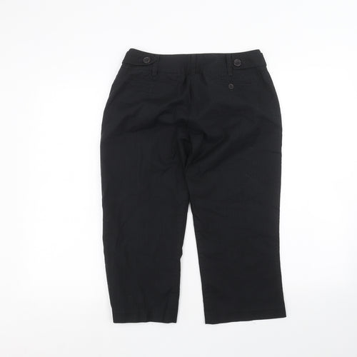 Review Womens Black   Cropped Trousers Size 10 L20 in