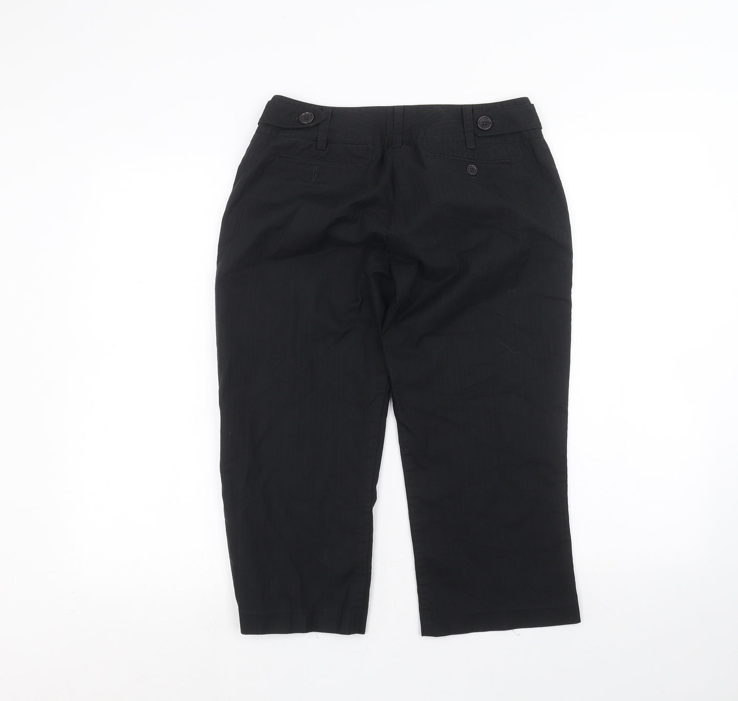 Review Womens Black   Cropped Trousers Size 10 L20 in