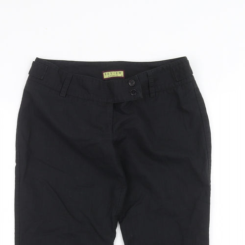 Review Womens Black   Cropped Trousers Size 10 L20 in