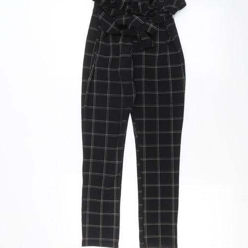 PRETTYLITTLETHING Womens Black   Trousers  Size 8 L25 in