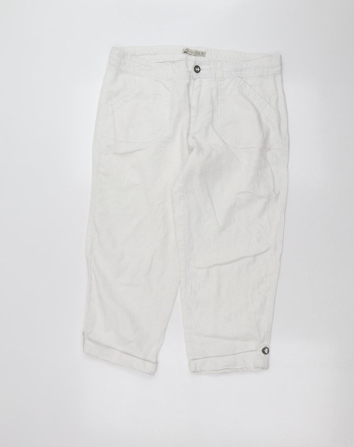 Atmosphere Womens White Trousers Size 12 L20 in
