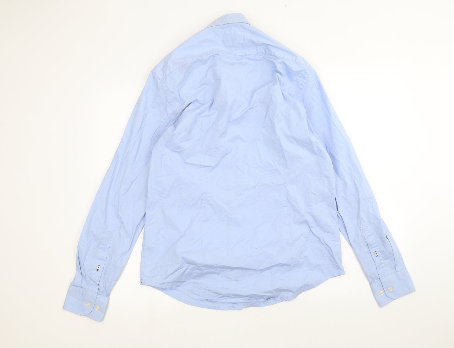 Tommy Hilfiger Mens Blue    Dress Shirt Size L
