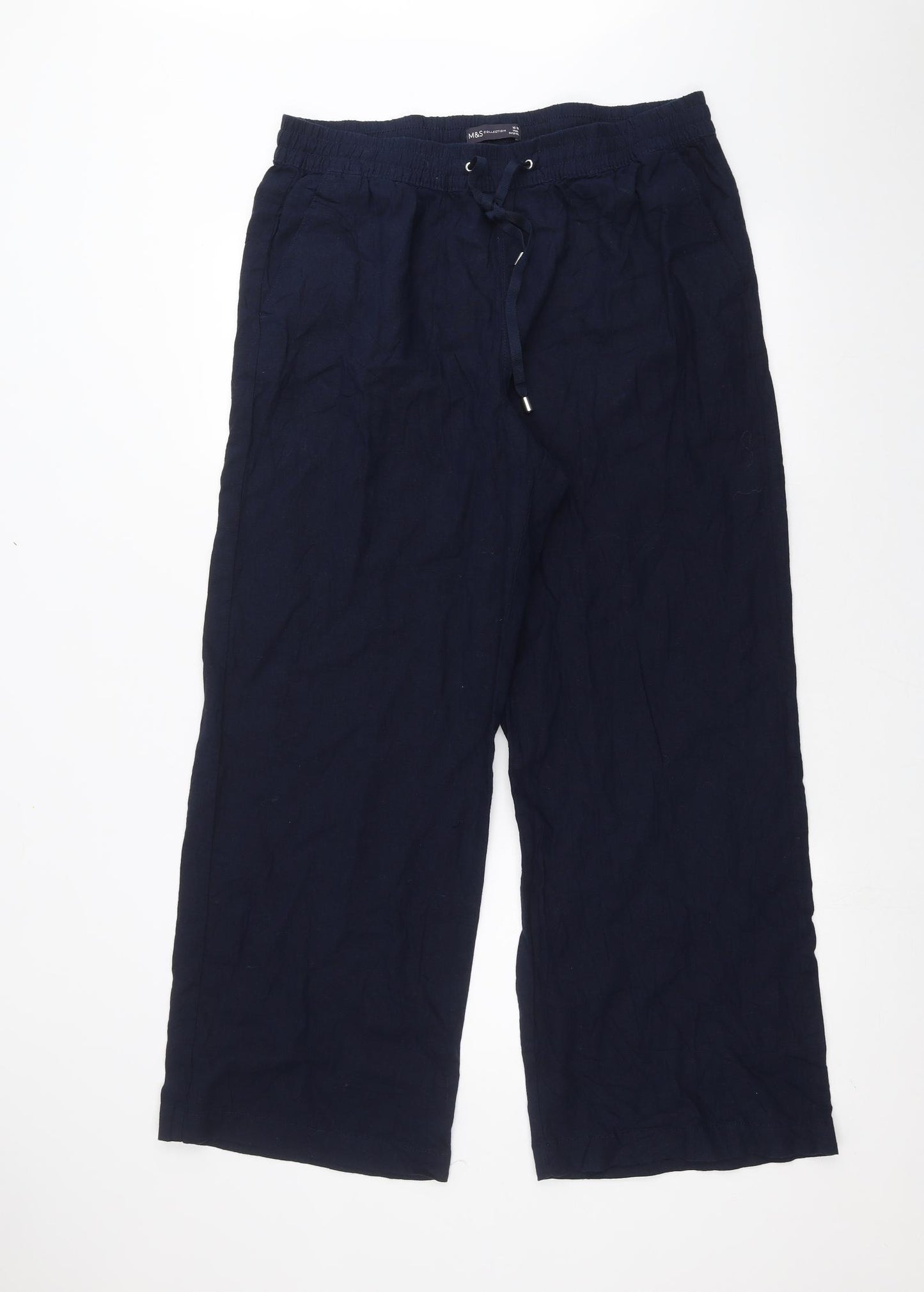 Marks and Spencer Womens Blue   Trousers  Size 16 L27 in