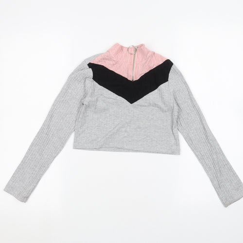 Select Girls Grey   Basic T-Shirt Size 9 Years