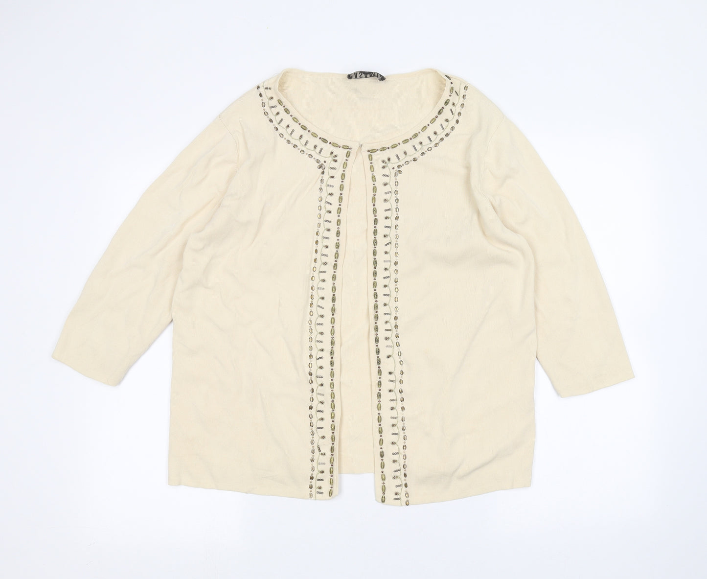 casamia Womens Beige   Cardigan Jumper Size M