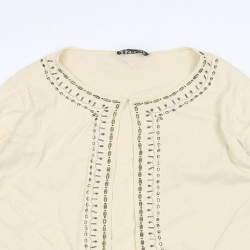 casamia Womens Beige   Cardigan Jumper Size M