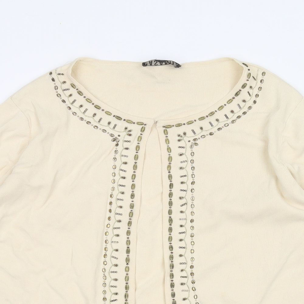 casamia Womens Beige   Cardigan Jumper Size M