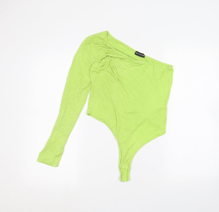 PRETTYLITTLETHING Womens Green Bodysuit One-Piece Size 12