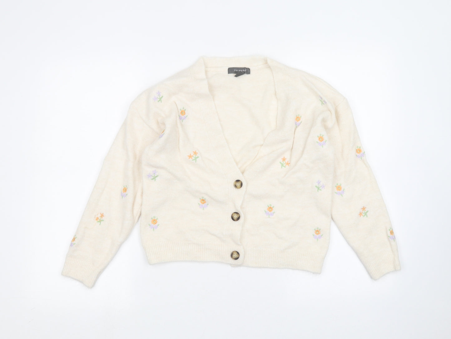 Primark Womens White   Cardigan Jumper Size 6