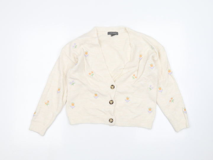 Primark Womens White   Cardigan Jumper Size 6