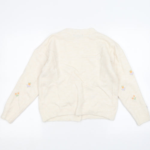 Primark Womens White   Cardigan Jumper Size 6