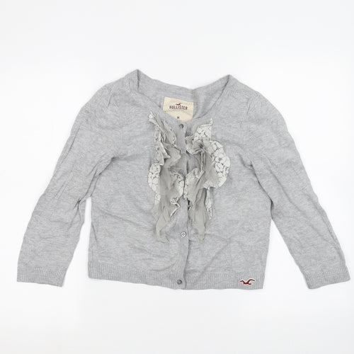 Hollister Womens Grey   Cardigan Jumper Size M