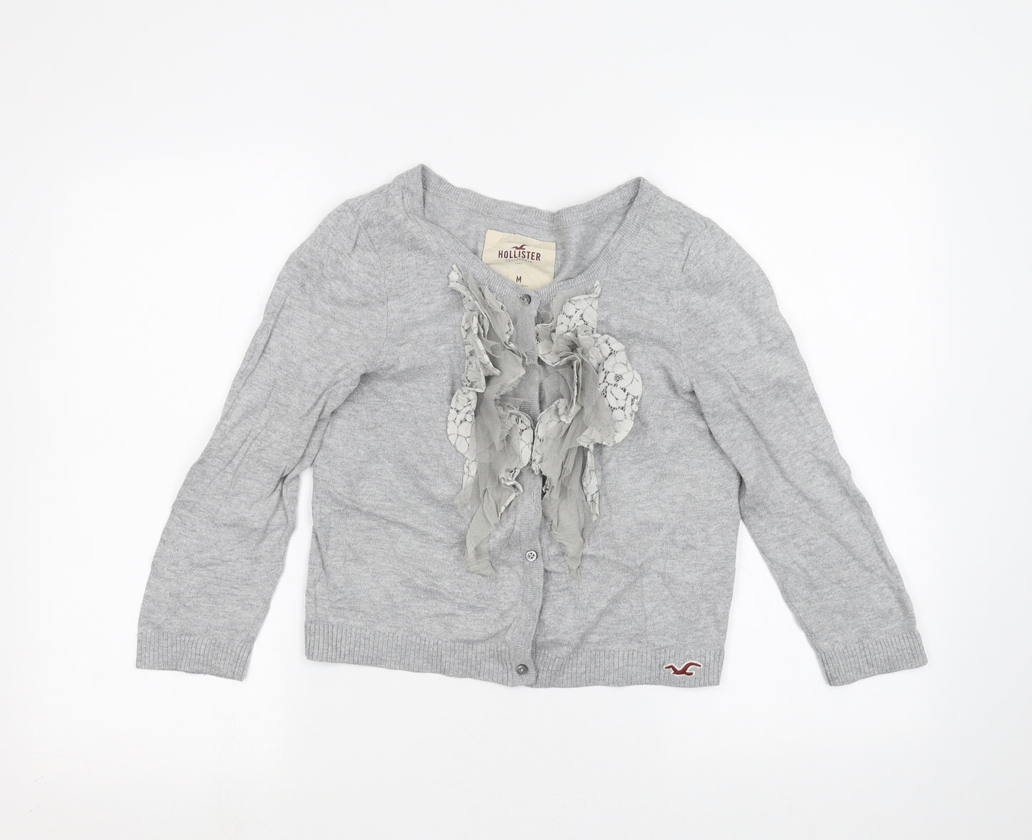 Hollister Womens Grey   Cardigan Jumper Size M