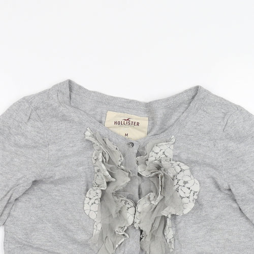 Hollister Womens Grey   Cardigan Jumper Size M