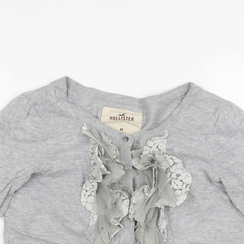 Hollister Womens Grey   Cardigan Jumper Size M