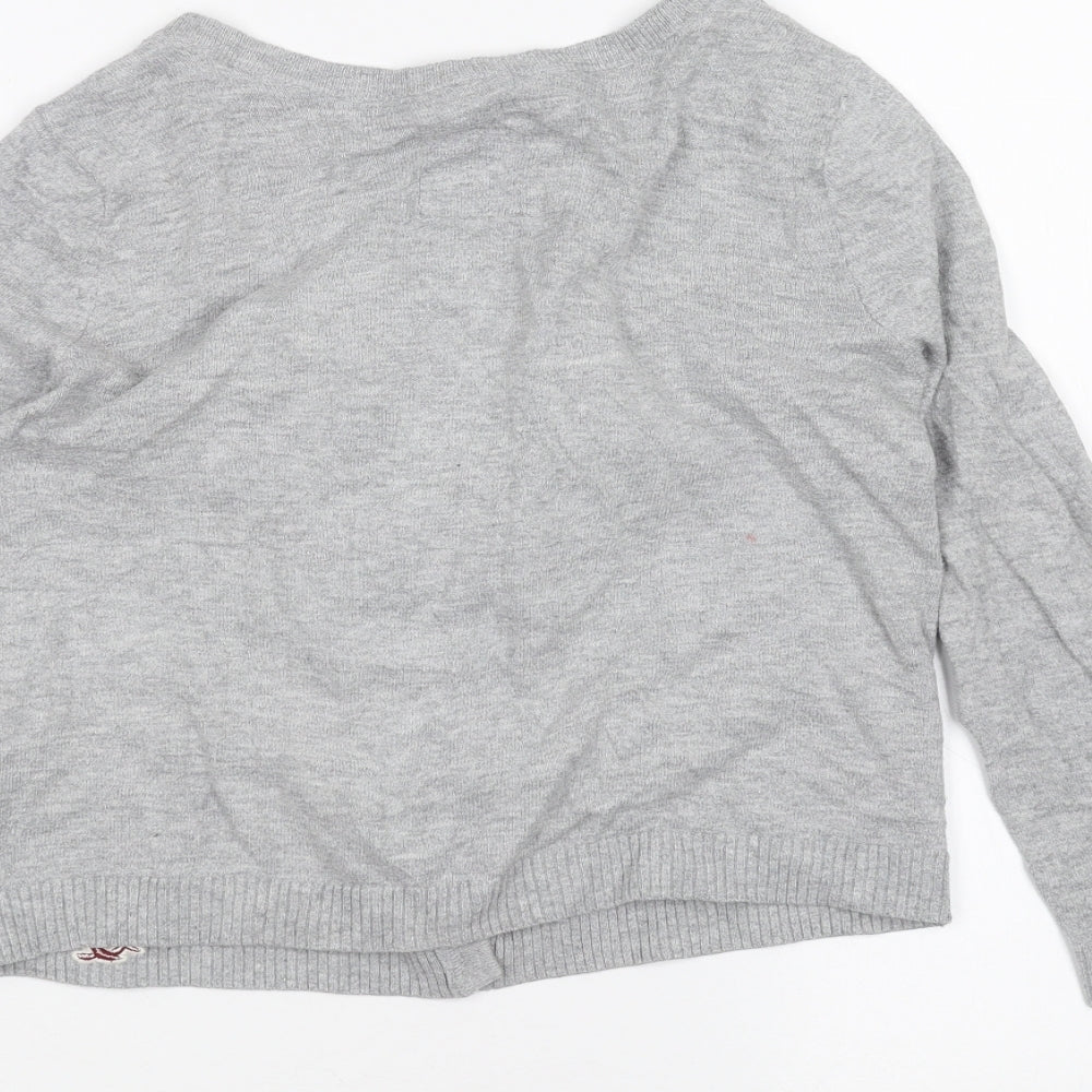 Hollister Womens Grey   Cardigan Jumper Size M