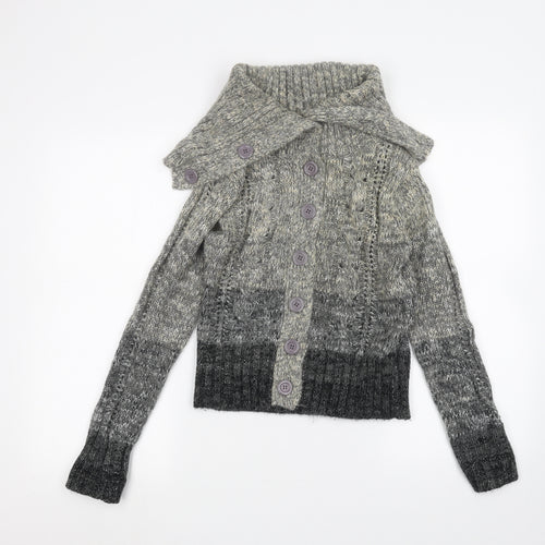 Select Womens Grey   Cardigan Jumper Size S