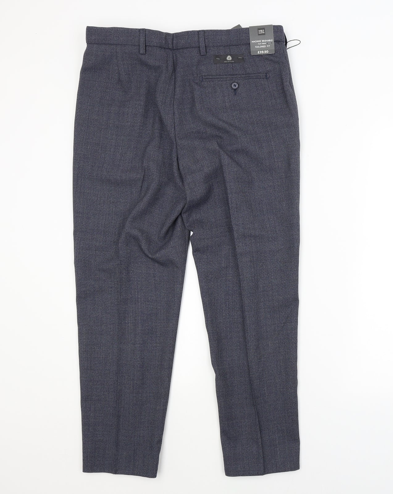 M&S Mens Blue   Trousers  Size 34 in L29 in