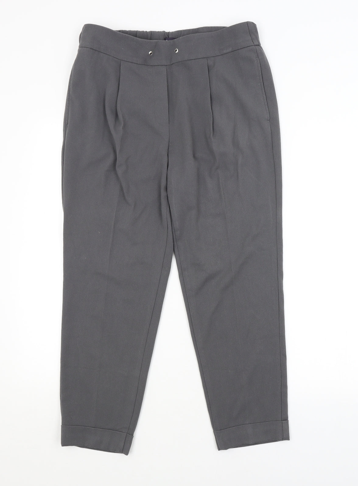 M&S Womens Grey   Trousers  Size 10 L25 in