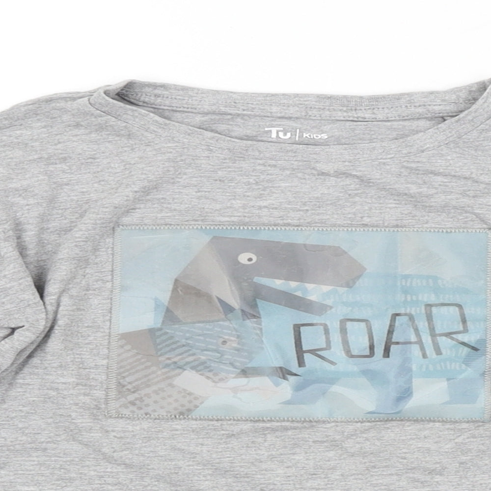 TU Boys Grey   Basic T-Shirt Size 5-6 Years