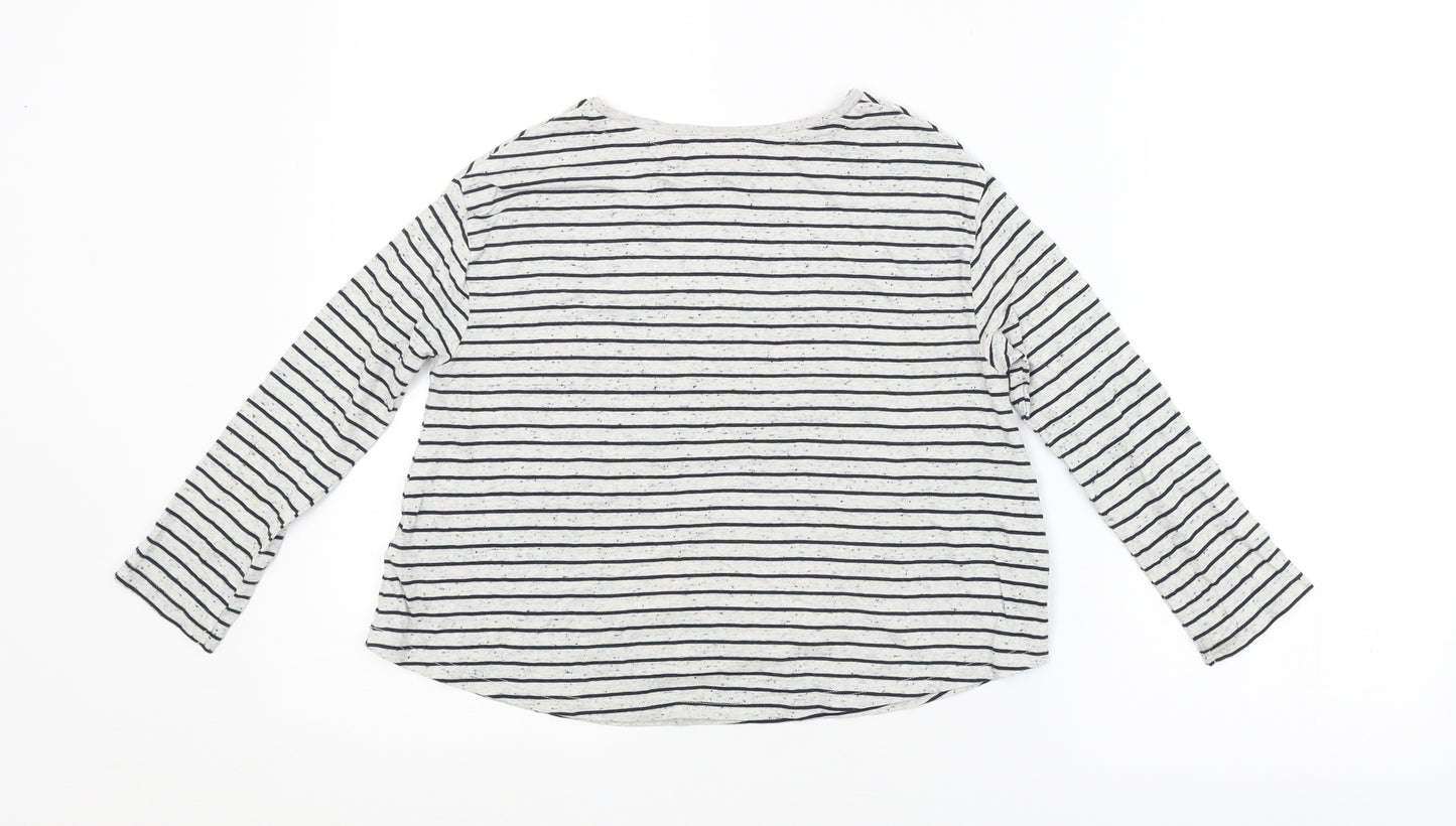NEXT Girls Multicoloured Striped  Basic T-Shirt Size 6 Years  - CHRISTMAS