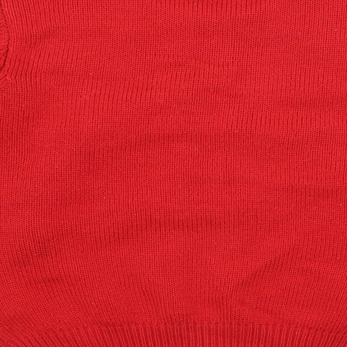 BLUEZOO Girls Red   Pullover Jumper Size 6-7 Years  - PENGUIN, CHRISTMAS