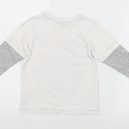 George Boys White   Basic T-Shirt Size 5-6 Years  - MONKEY