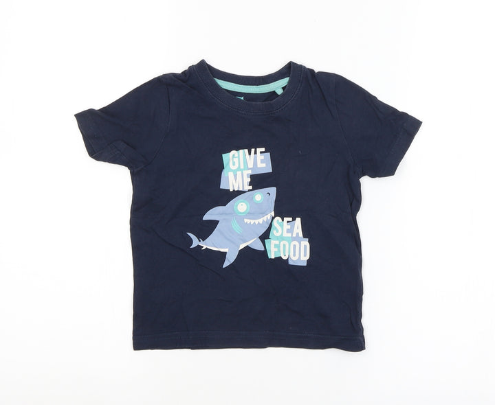 Lupilu Boys Blue Basic T-Shirt Size 3-4 Years