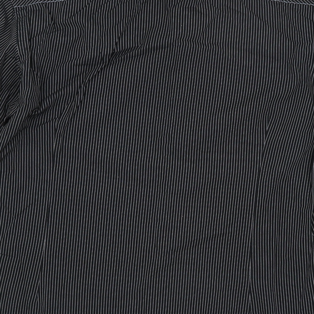 NEXT Mens Black Striped   Button-Up Size S