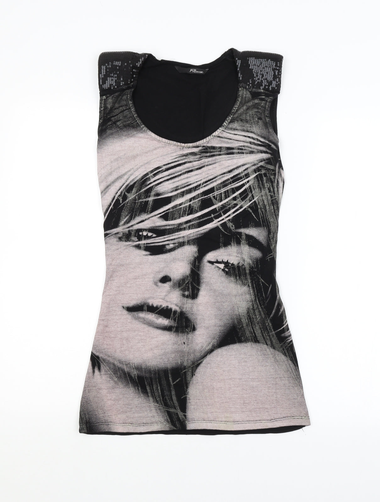 Jane Norman Womens Black   Basic Tank Size 14
