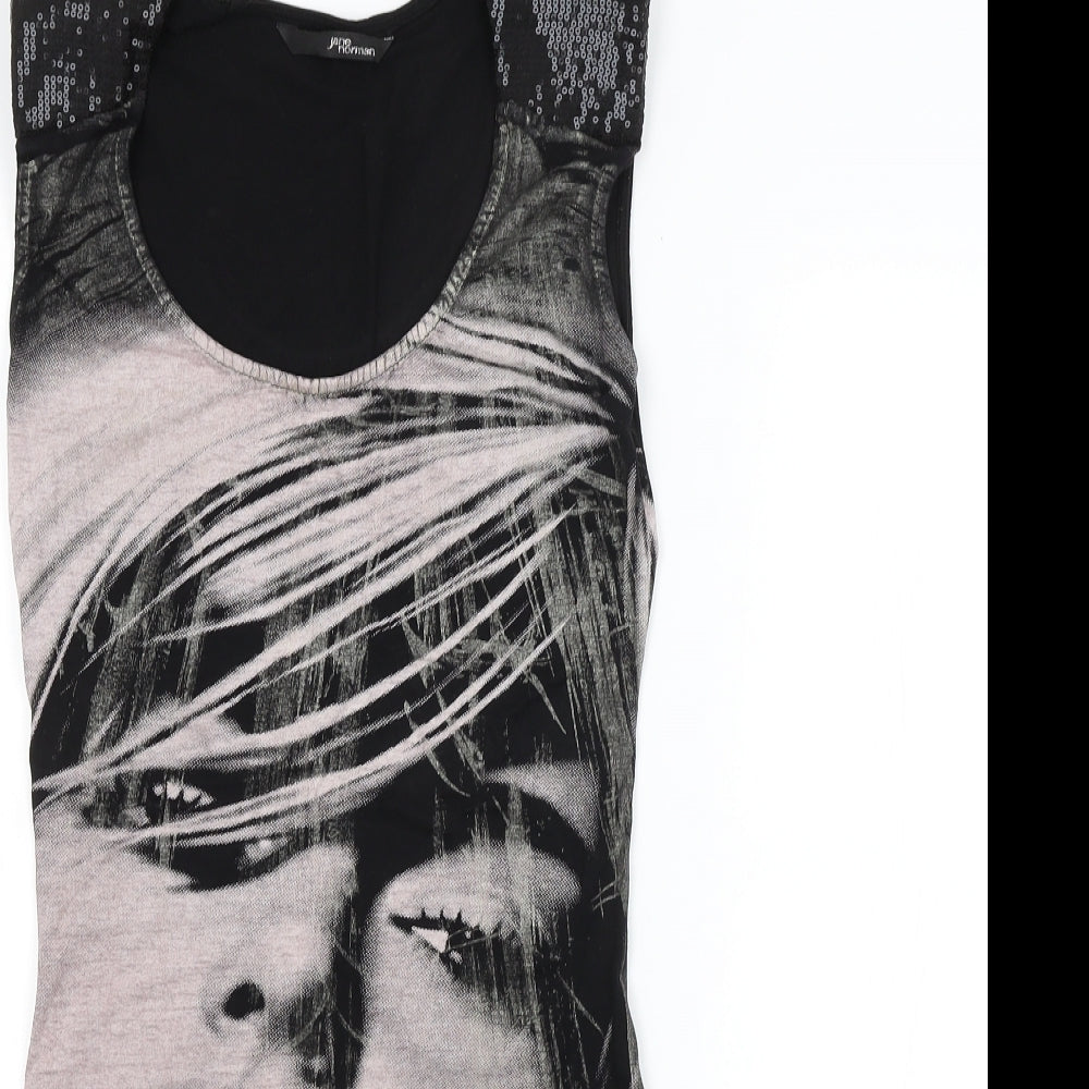 Jane Norman Womens Black   Basic Tank Size 14
