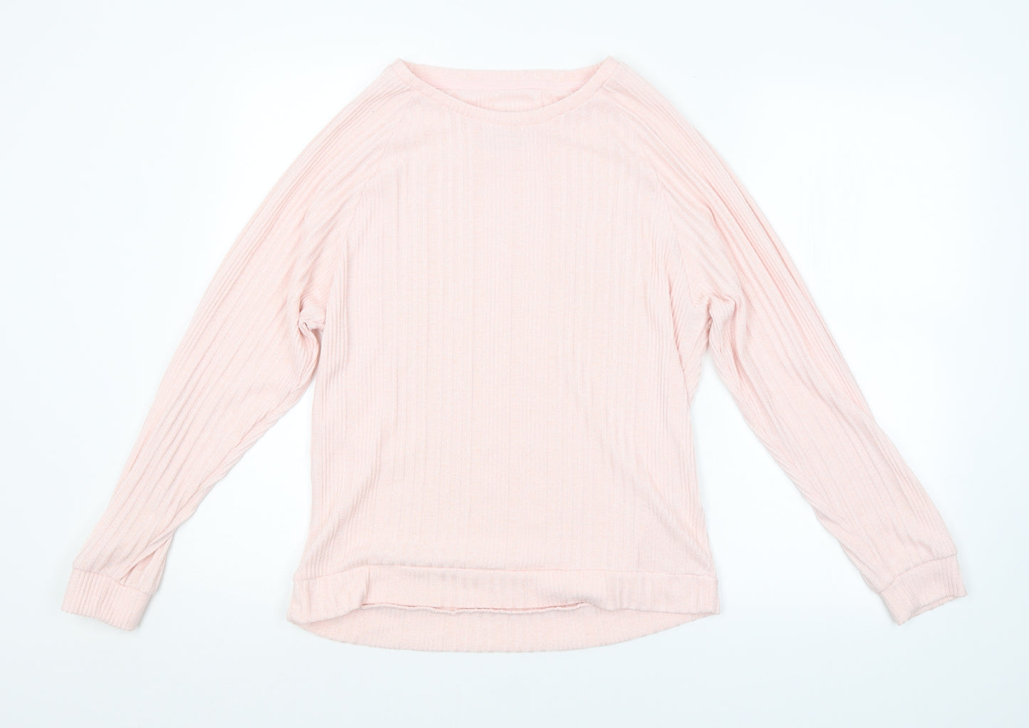 Preworn Womens Pink Striped  Pullover Jumper Size S