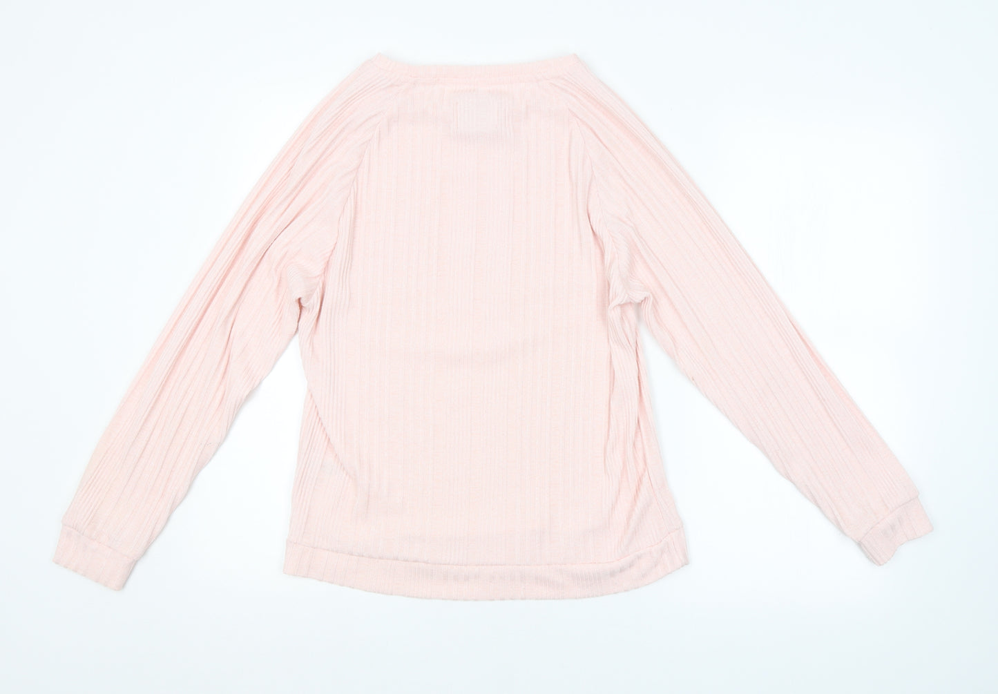 Preworn Womens Pink Striped  Pullover Jumper Size S