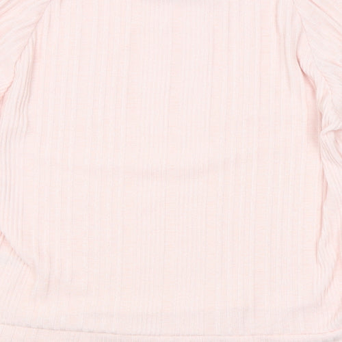 Preworn Womens Pink Striped  Pullover Jumper Size S