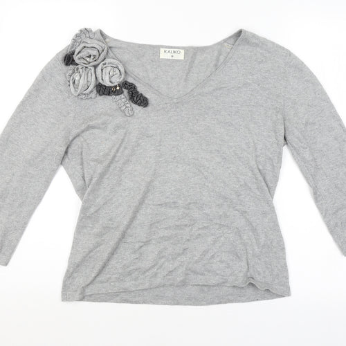 Kaliko Womens Grey   Pullover Jumper Size 16