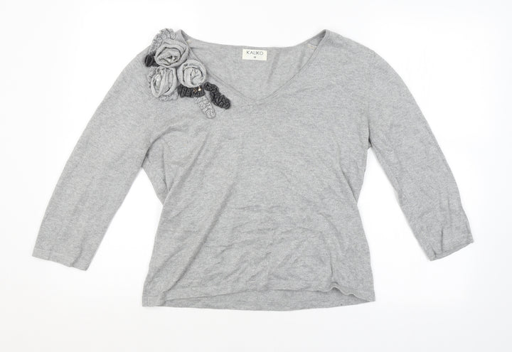 Kaliko Womens Grey Pullover Jumper Size 16