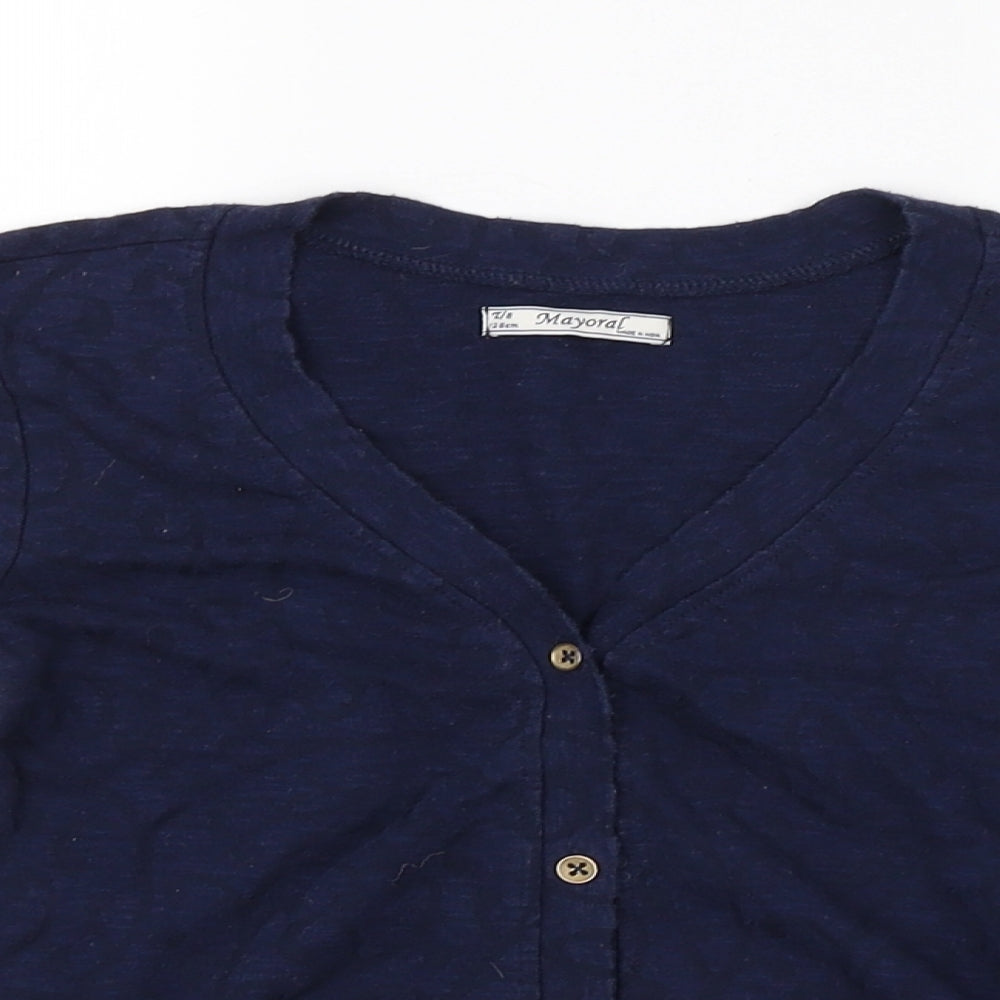 Mayoral Girls Blue   Cardigan Jumper Size 8-9 Years