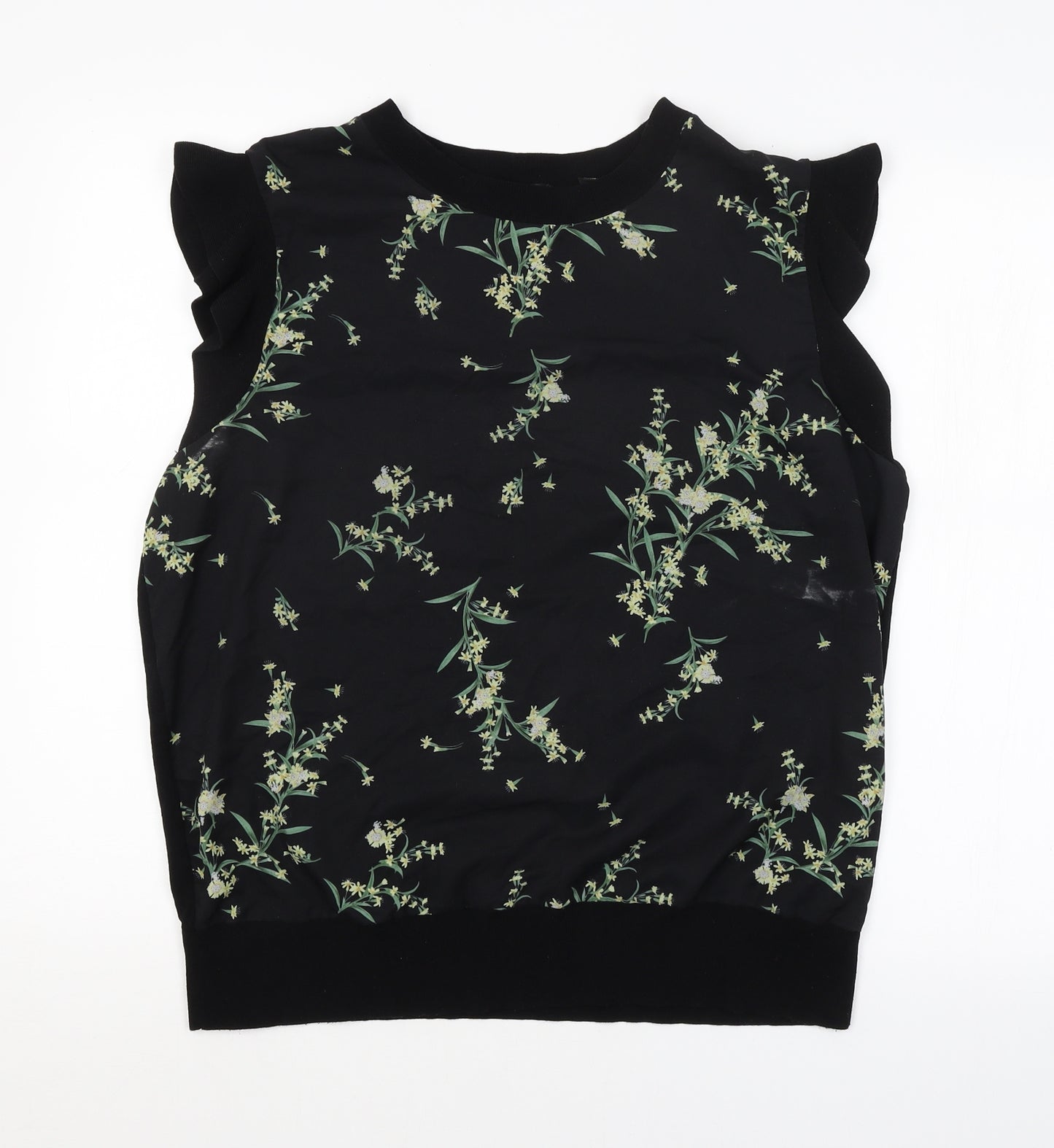 Ted Baker Womens Black Floral  Basic Blouse