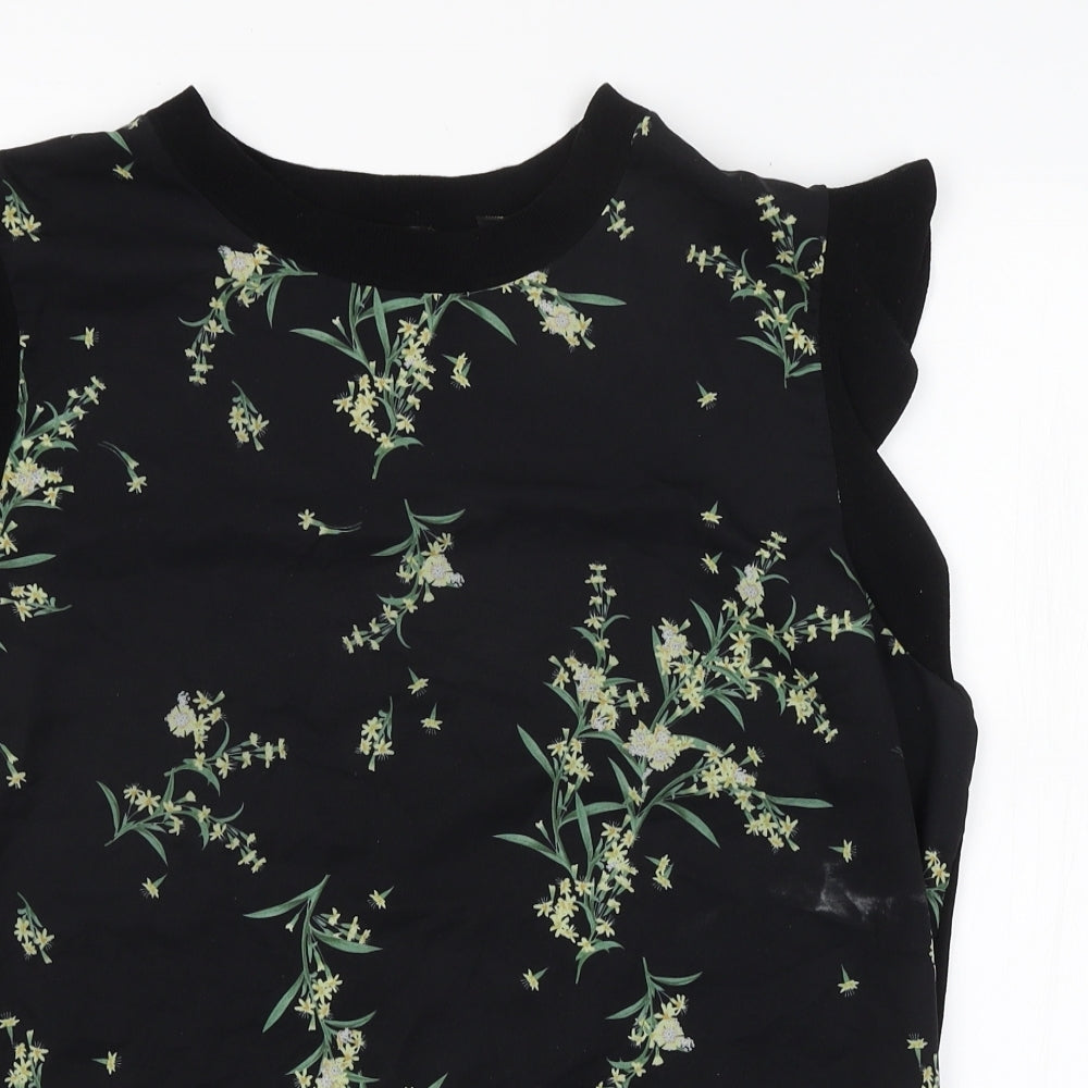 Ted Baker Womens Black Floral  Basic Blouse