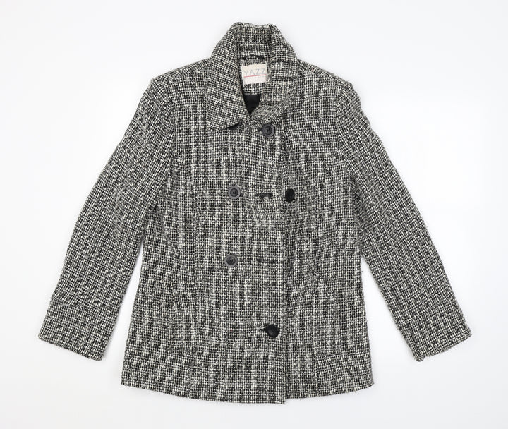 YAZZ Womens Grey Pea Coat Coat Size 12