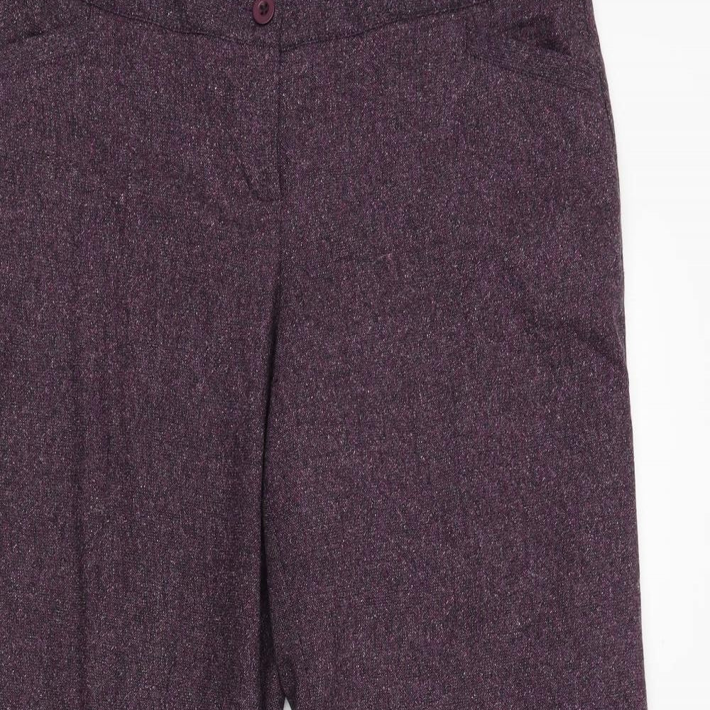 Monsoon Womens Purple   Trousers  Size 16 L30 in