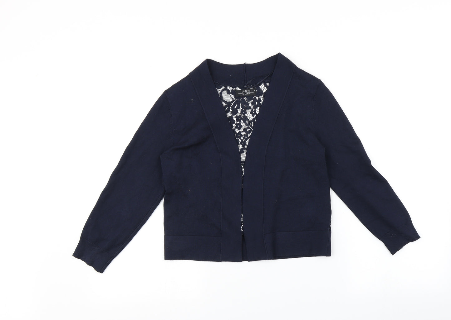 Papaya Womens Blue   Cardigan Jumper Size 8